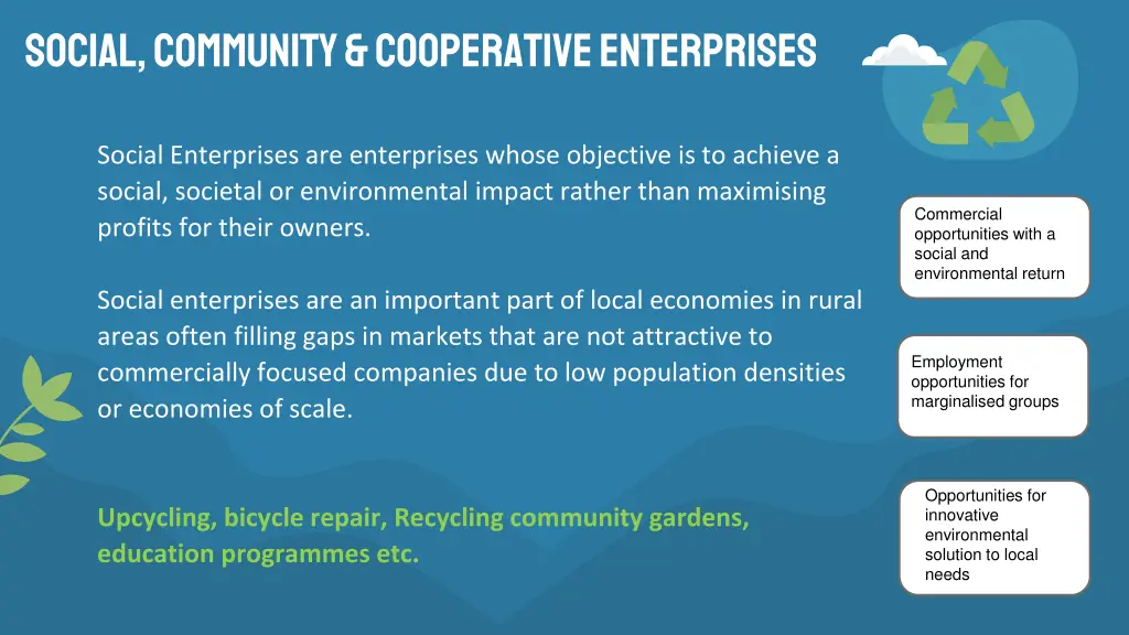 social community cooperative enterprises