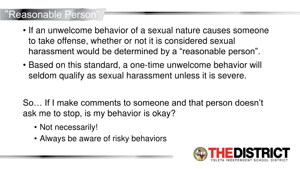 reasonable person