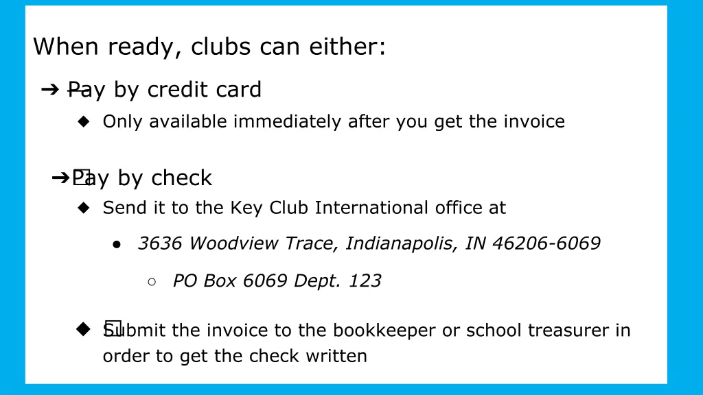 when ready clubs can either