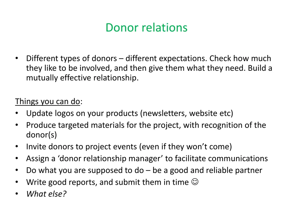 donor relations 2