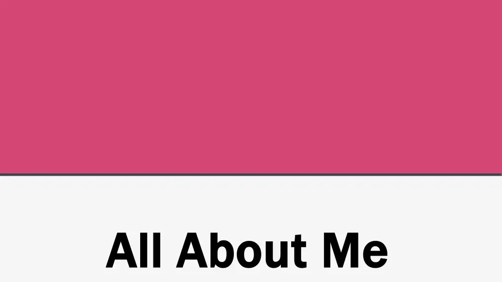 all about me all about me