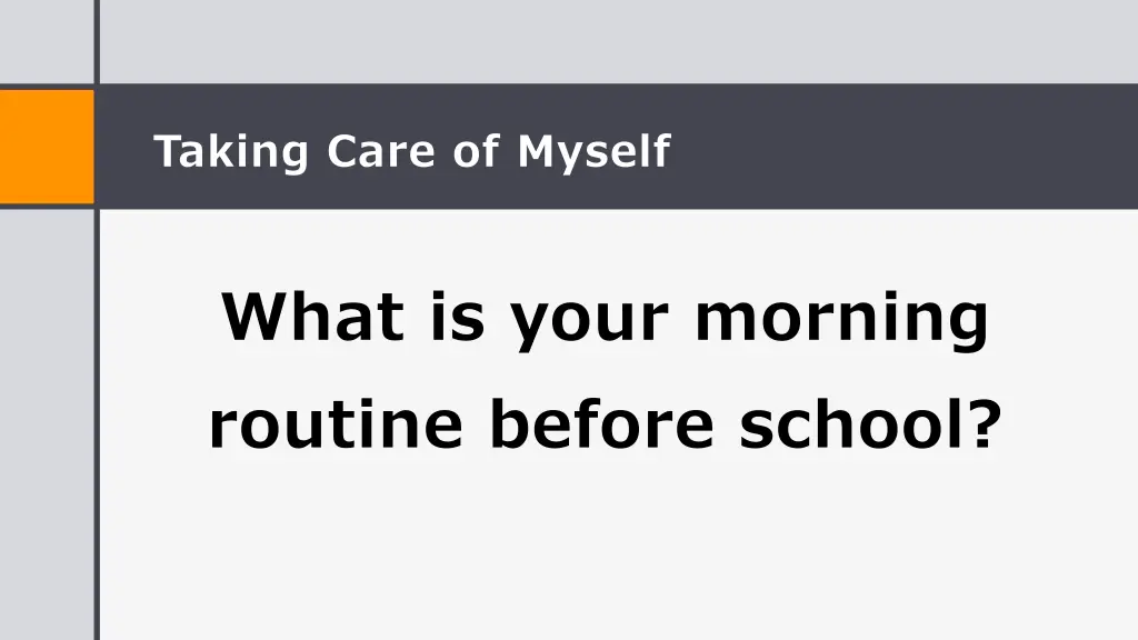 taking care of myself 1