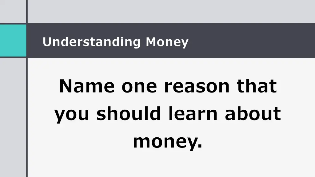 understanding money