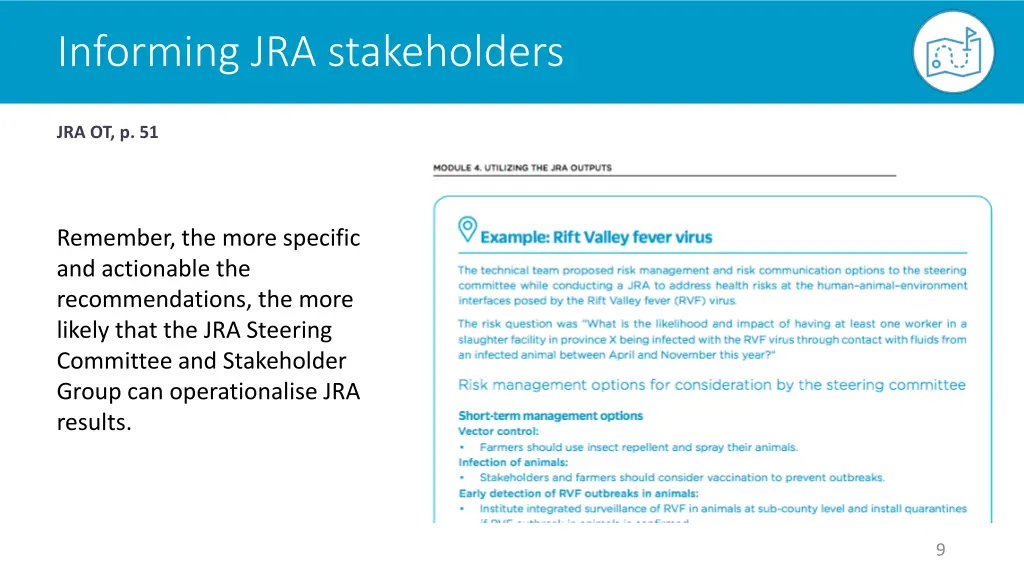 informing jra stakeholders 1
