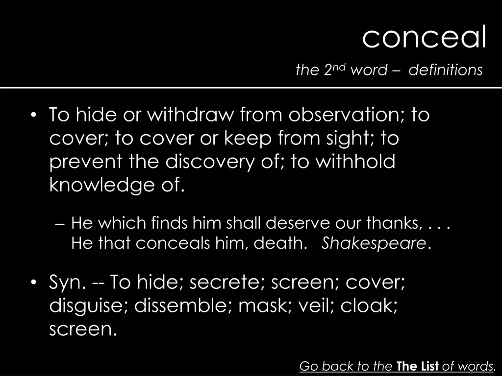 conceal 1