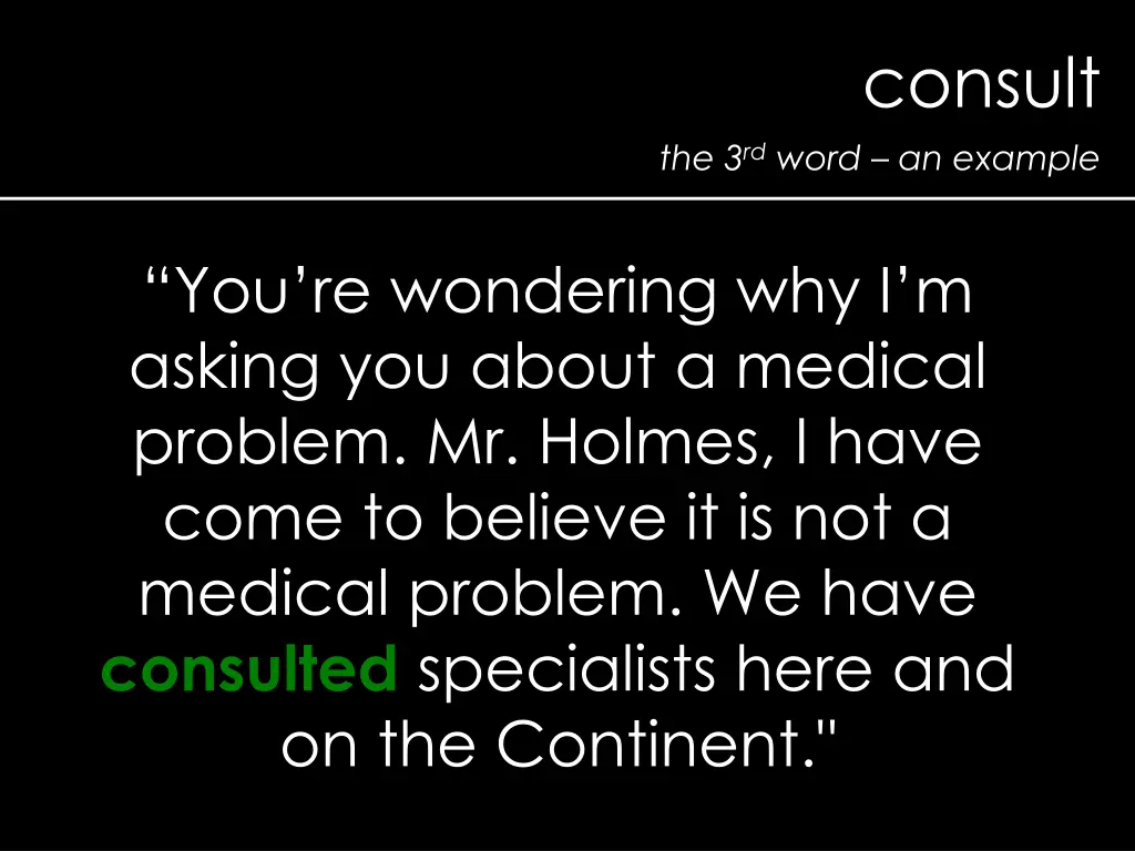 consult