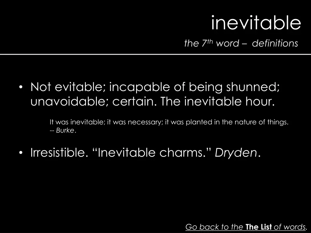 inevitable 1