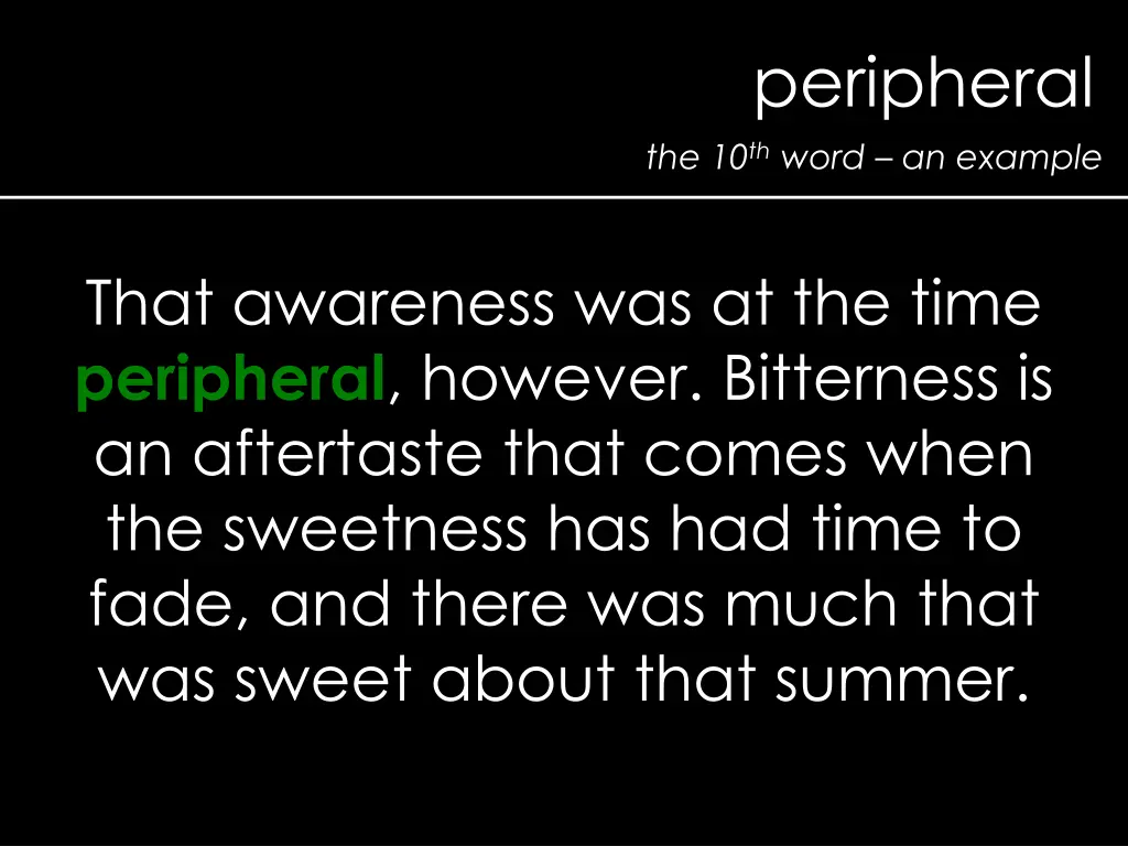 peripheral