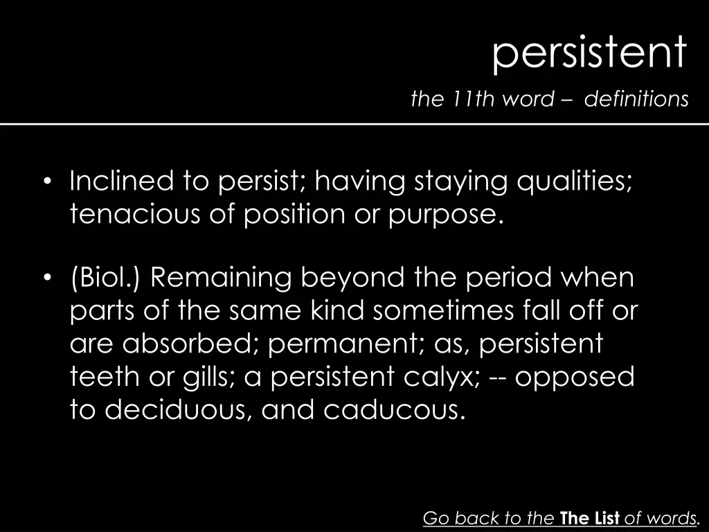 persistent 1