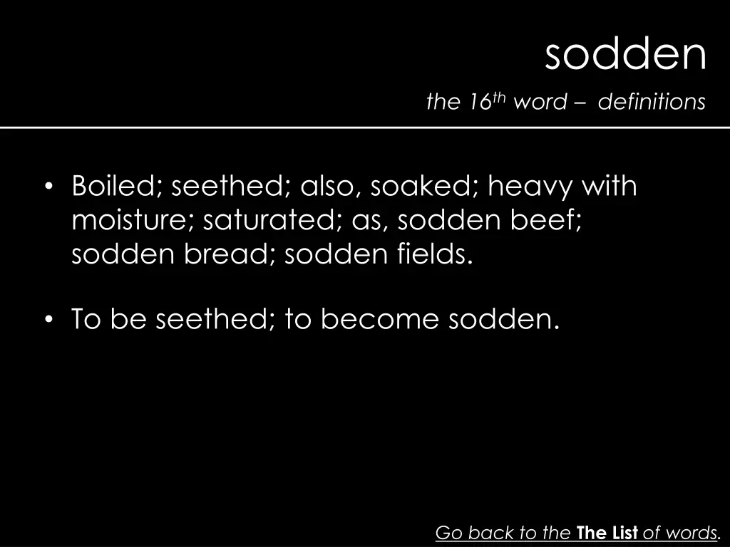 sodden 1