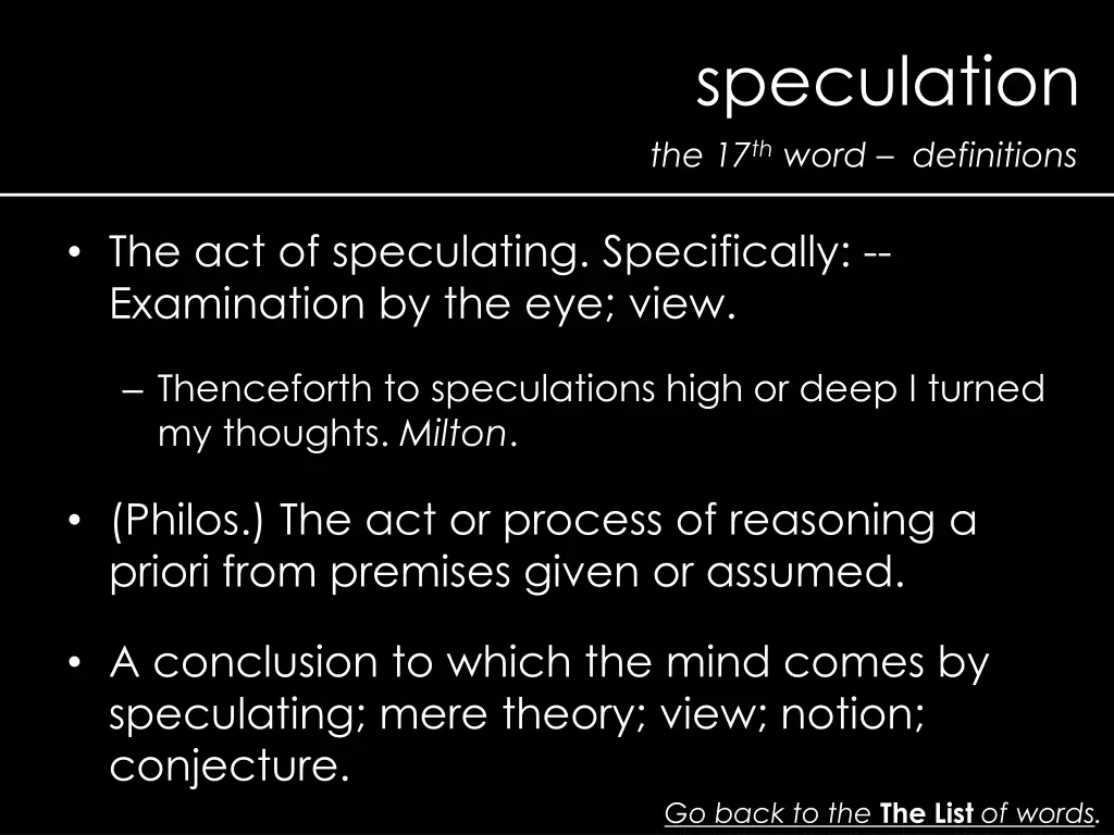 speculation 1