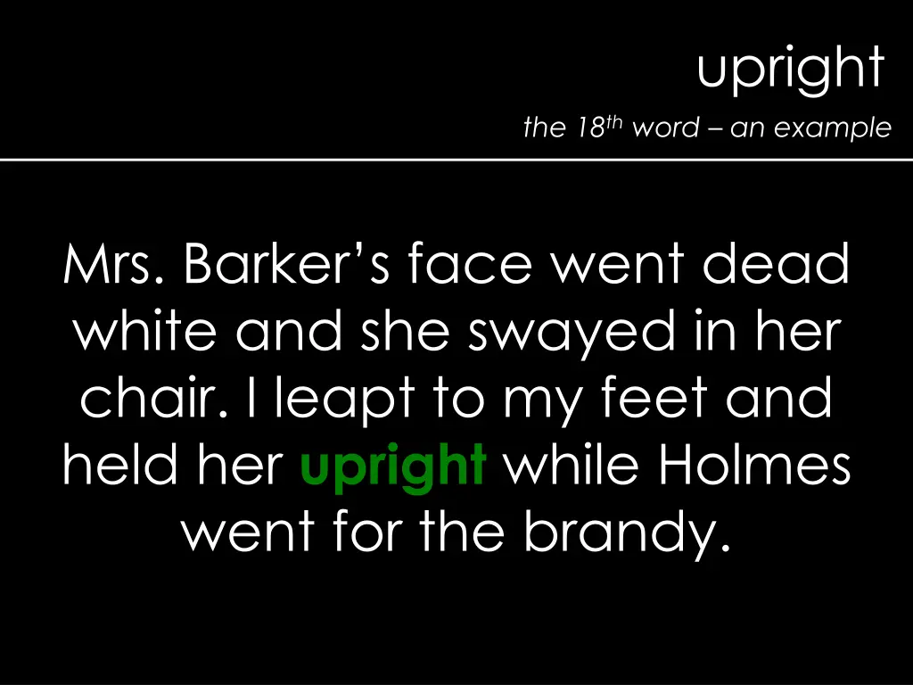 upright
