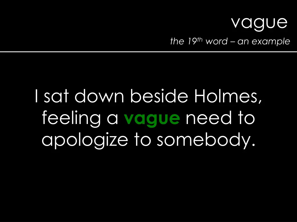 vague