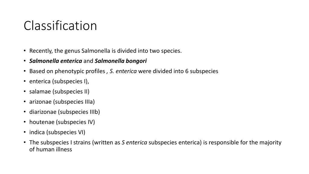 classification