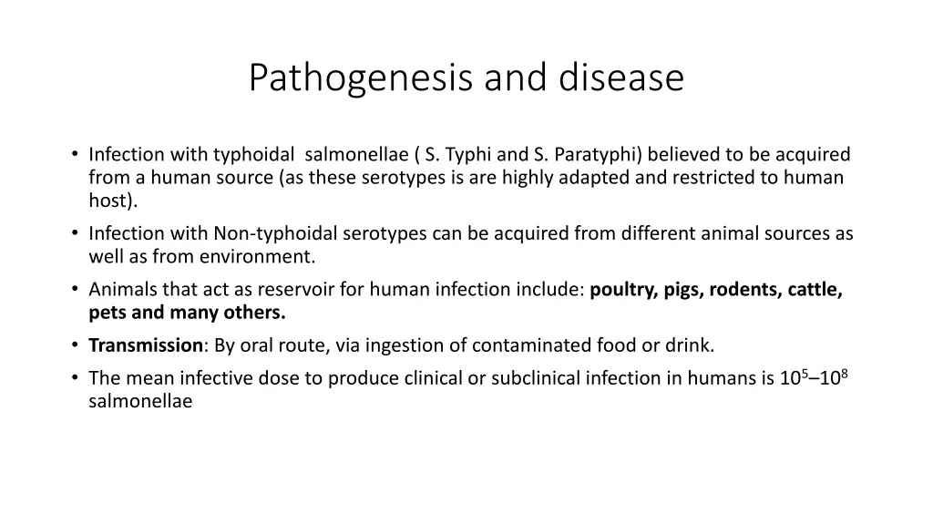 pathogenesis and disease
