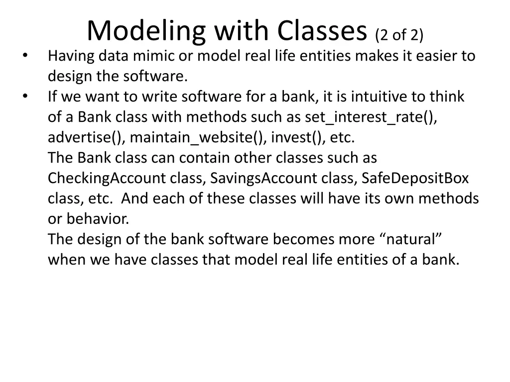 modeling with classes 2 of 2 having data mimic