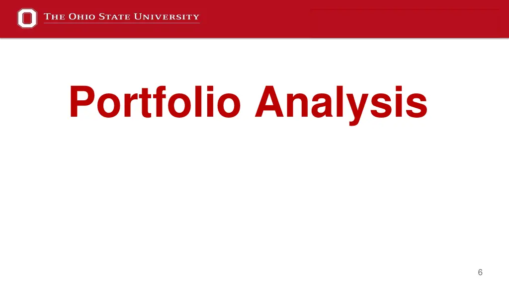 portfolio analysis