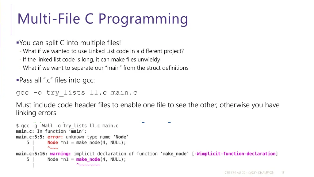 multi file c programming