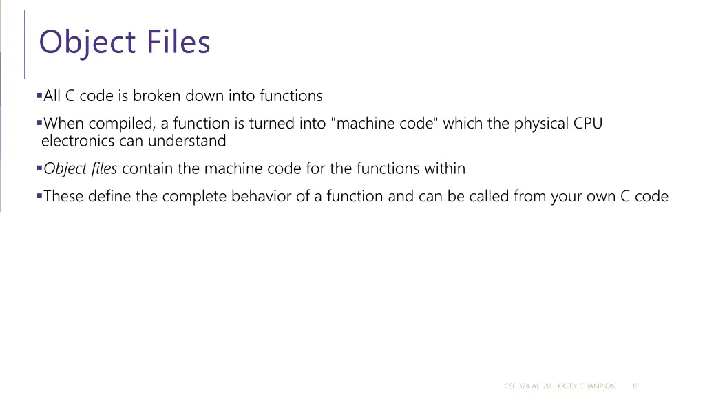 object files