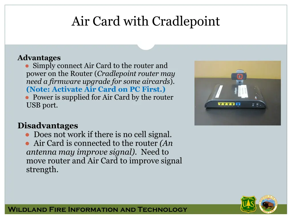 air card with cradlepoint