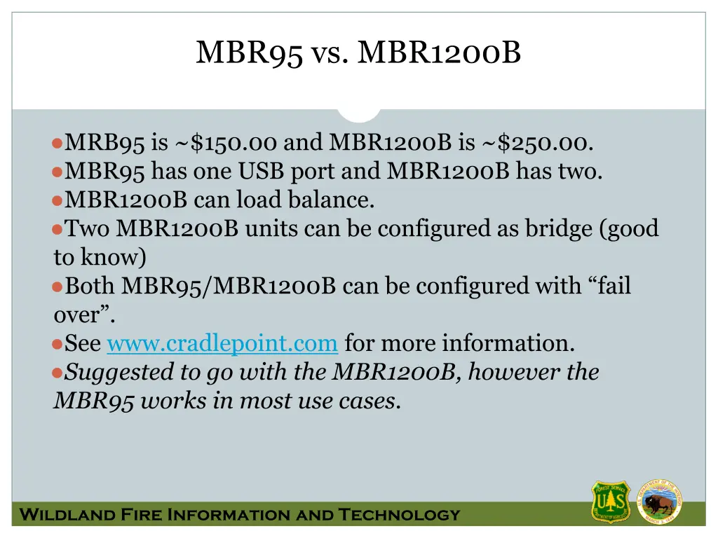 mbr95 vs mbr1200b