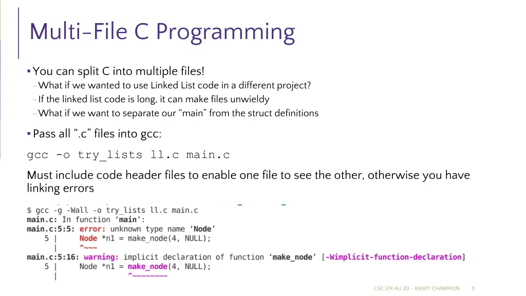 multi file c programming