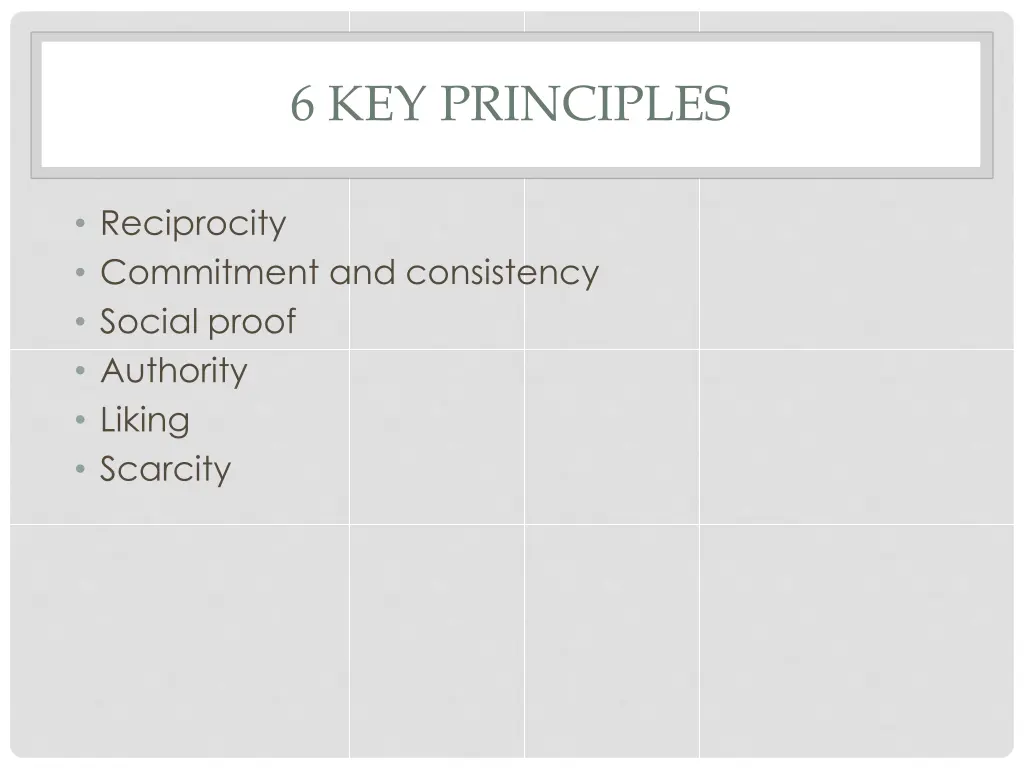 6 key principles