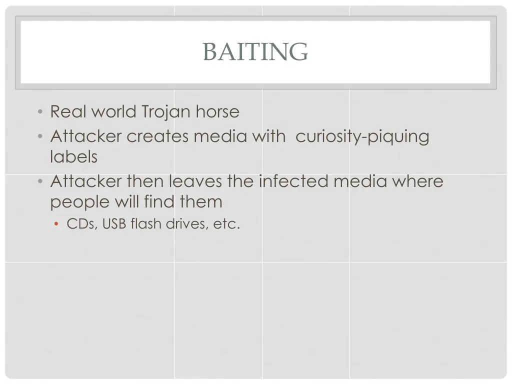 baiting