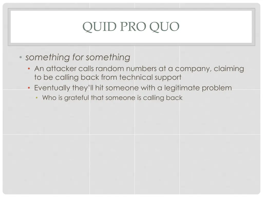 quid pro quo