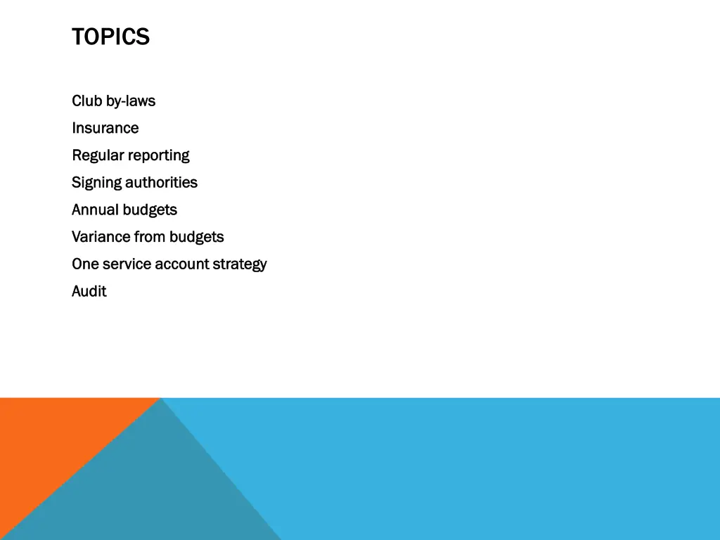 topics