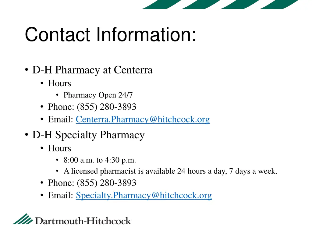 contact information