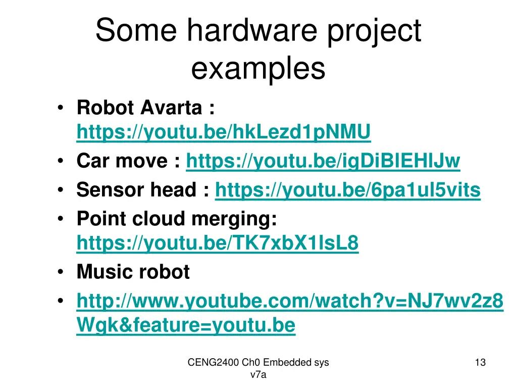 some hardware project examples robot avarta https