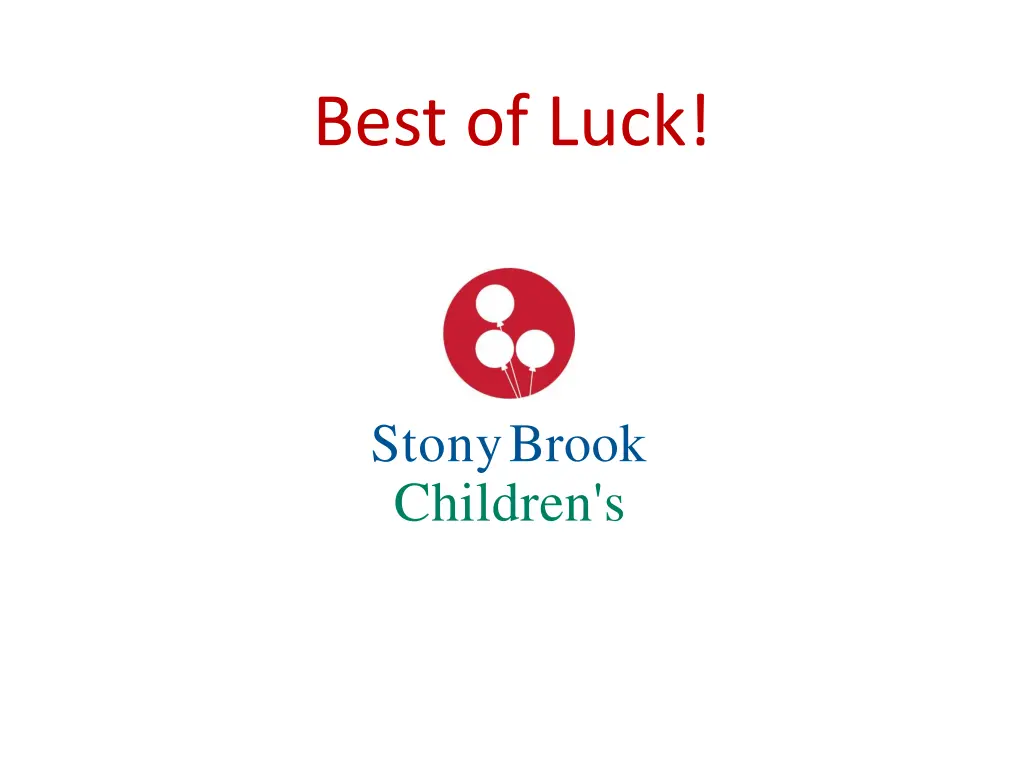best of luck