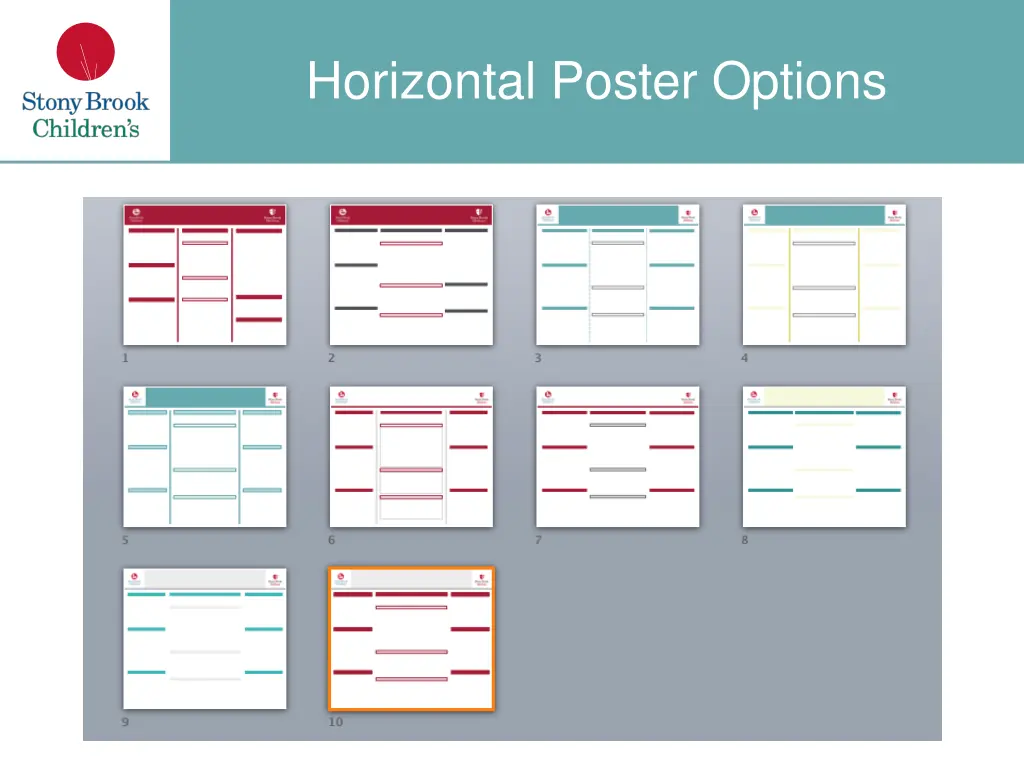 horizontal poster options