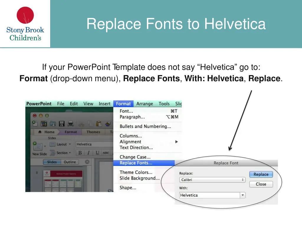 replace fonts to helvetica
