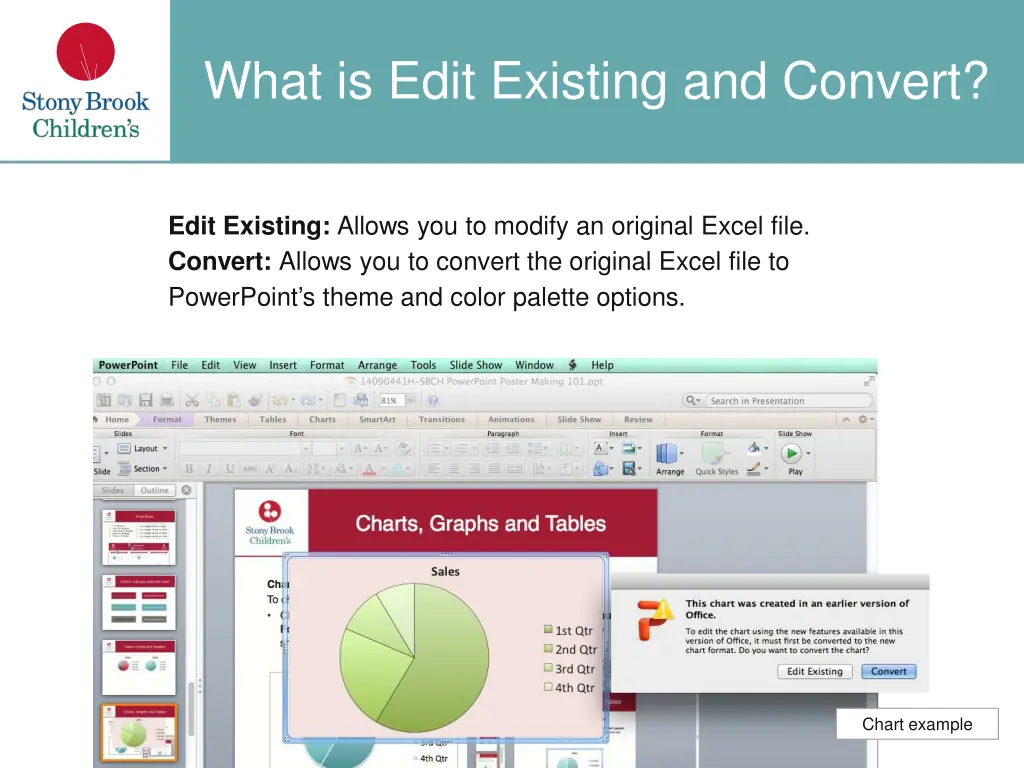 what is edit existing and convert