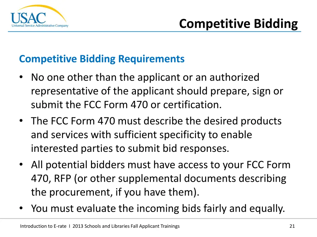 competitive bidding