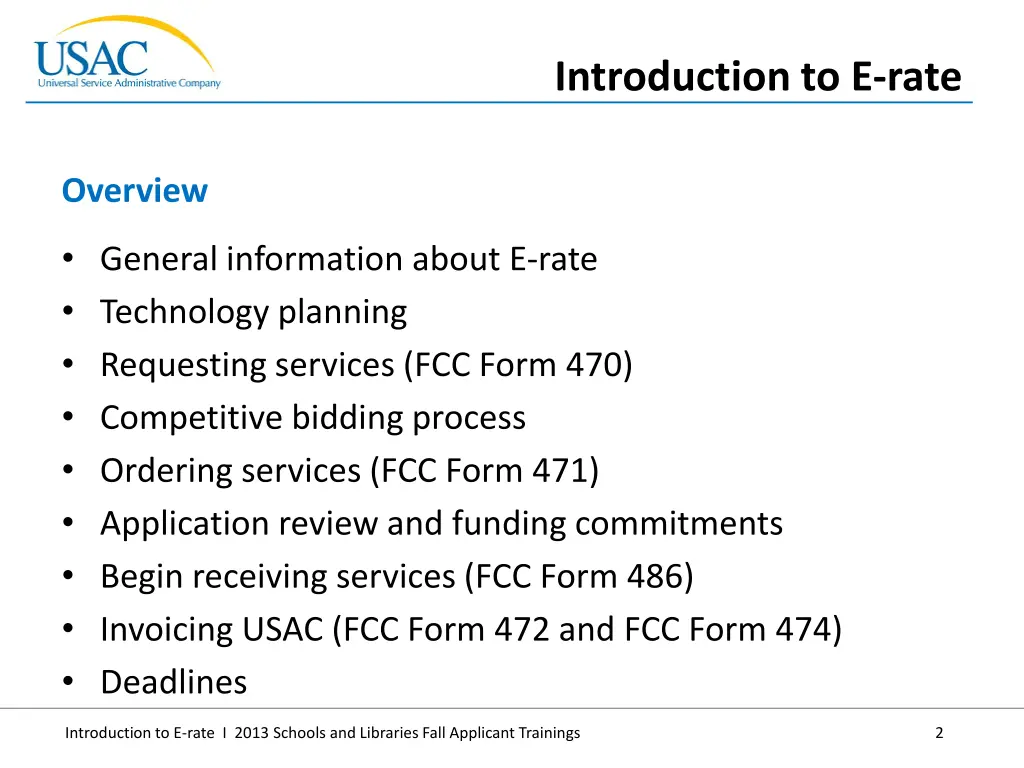 introduction to e rate