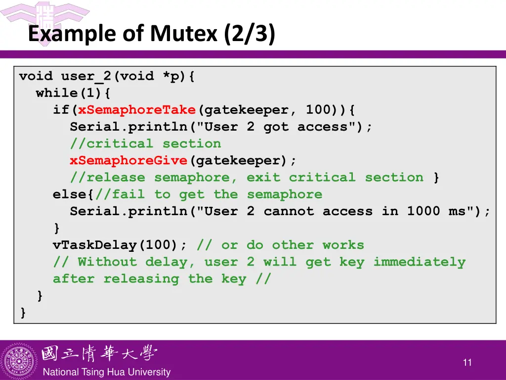 example of mutex 2 3