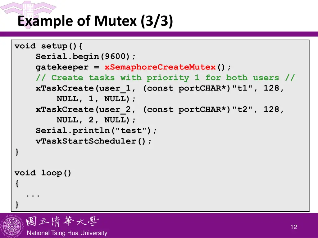 example of mutex 3 3