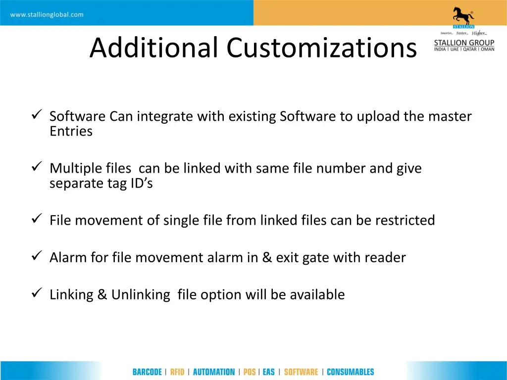 additional customizations