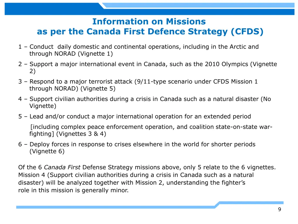 information on missions