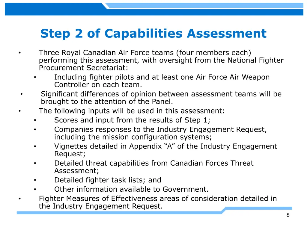 step 2 of capabilities assessment