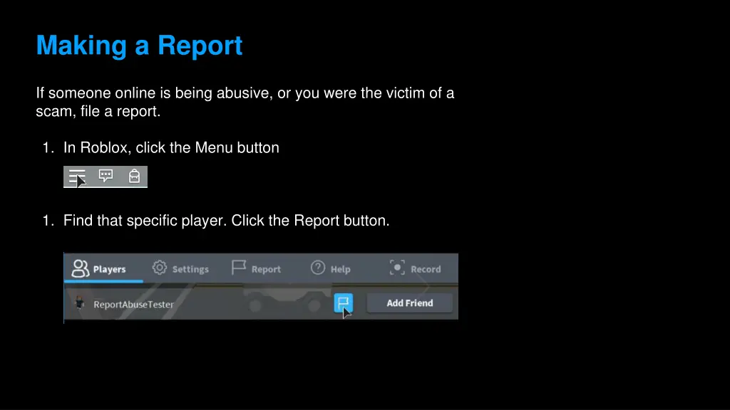 making a report