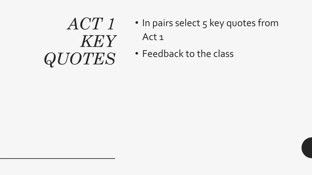act 1 key quotes