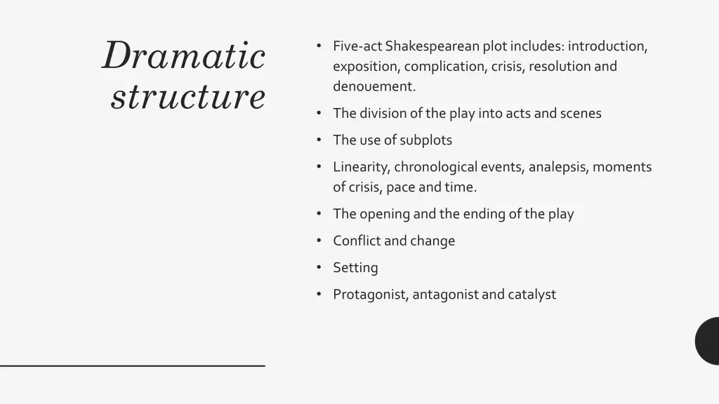 dramatic structure