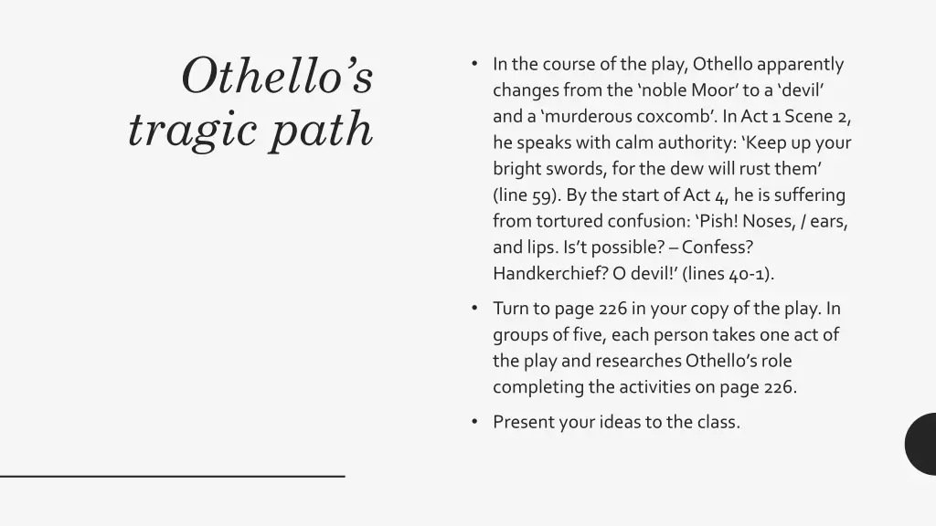 othello s tragic path