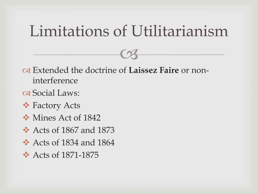limitations of utilitarianism