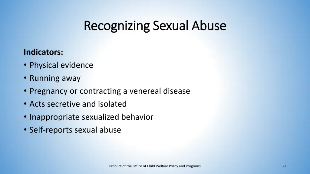 recognizing sexual abuse recognizing sexual abuse