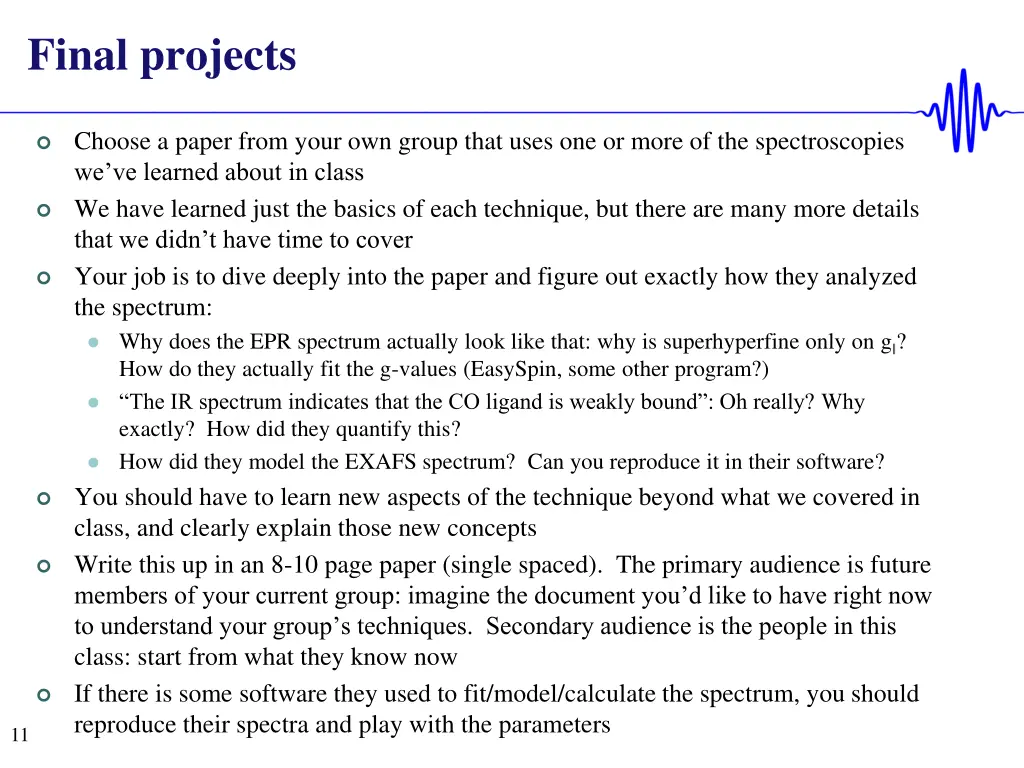final projects